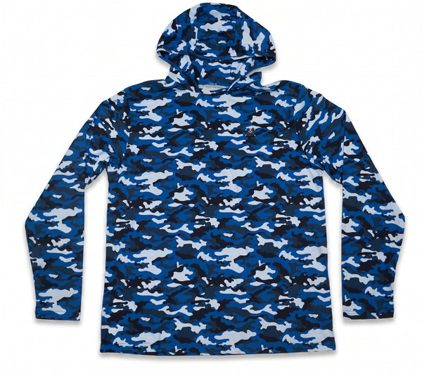 Sun Hoodie - Dark Blue Camo